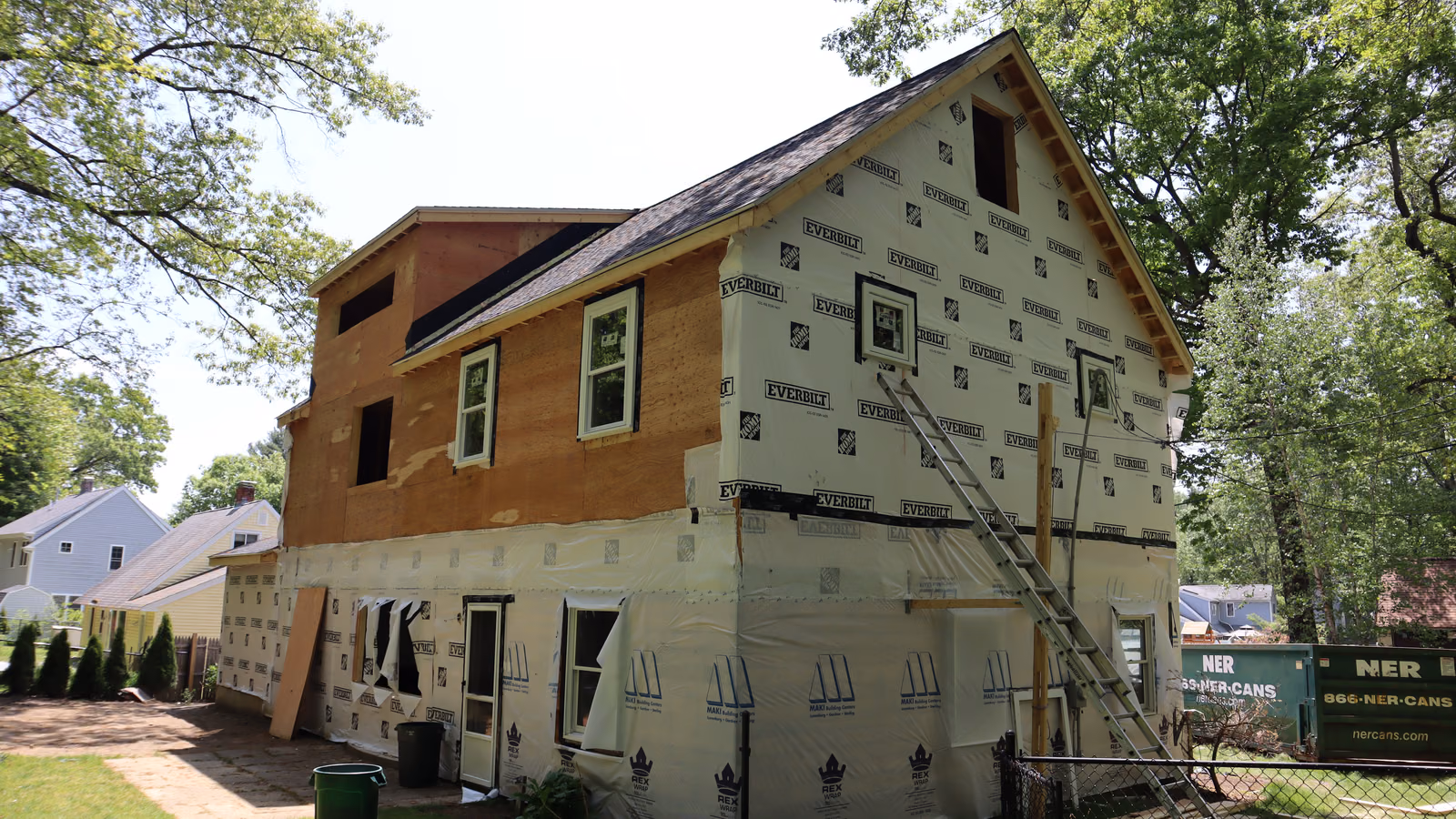 New siding install before