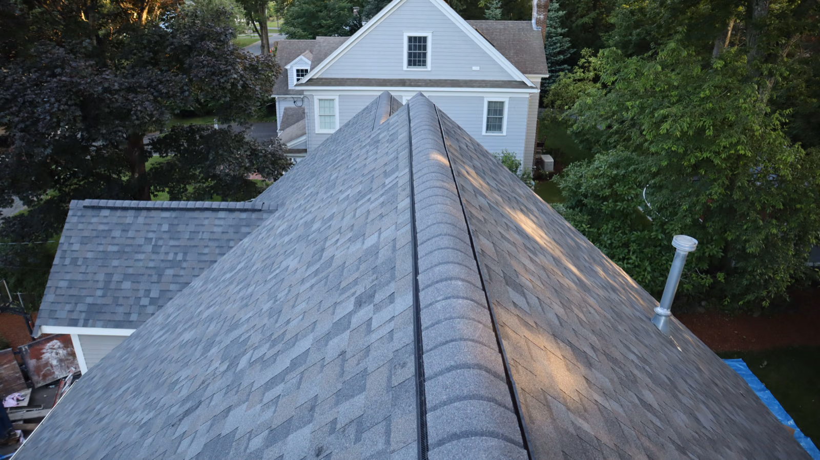 Asphalt roof service example